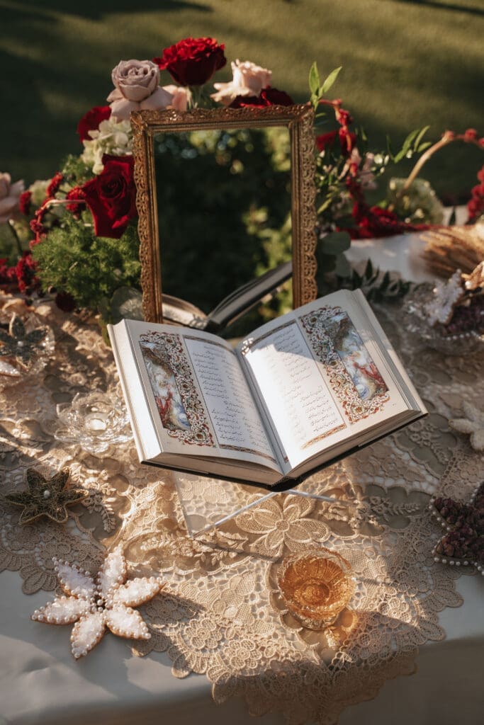 Persian wedding detail styling photographed at The Paseo Venue by a Scottsdale Arizona wedding photographer.