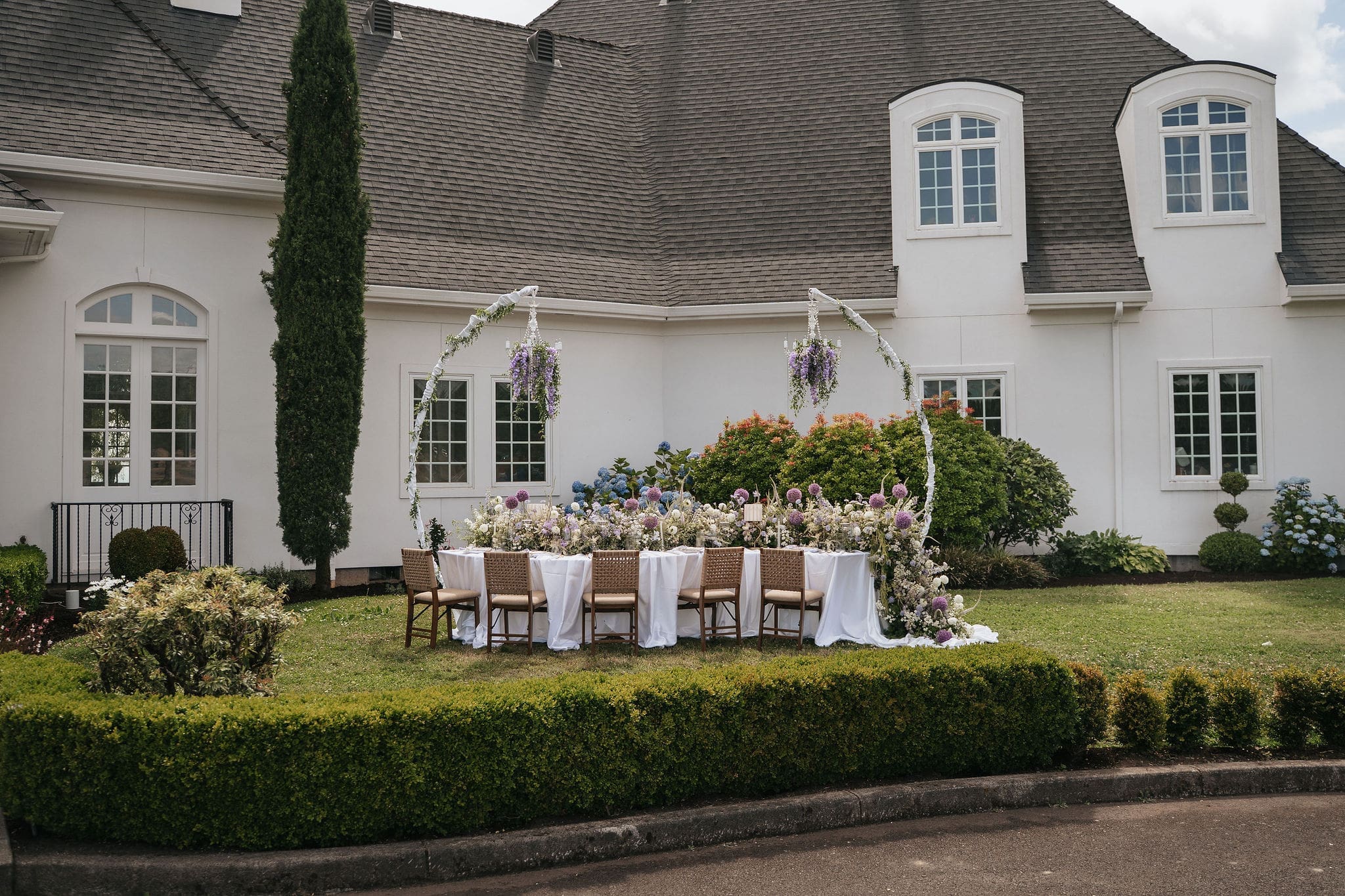 gorgeous HappiMiss Lavender wedding setup