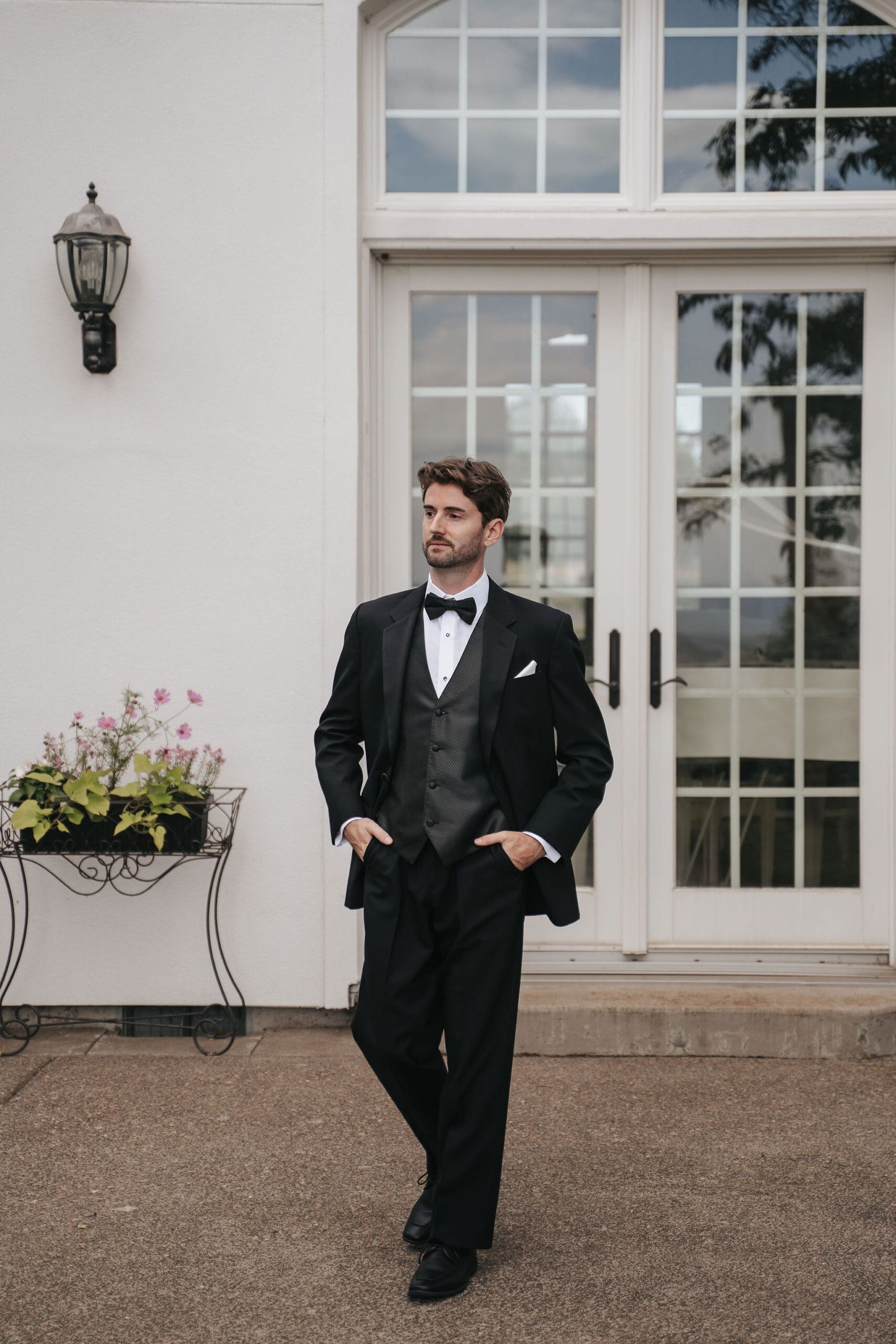 Groom at HappiMiss Lavender wedding