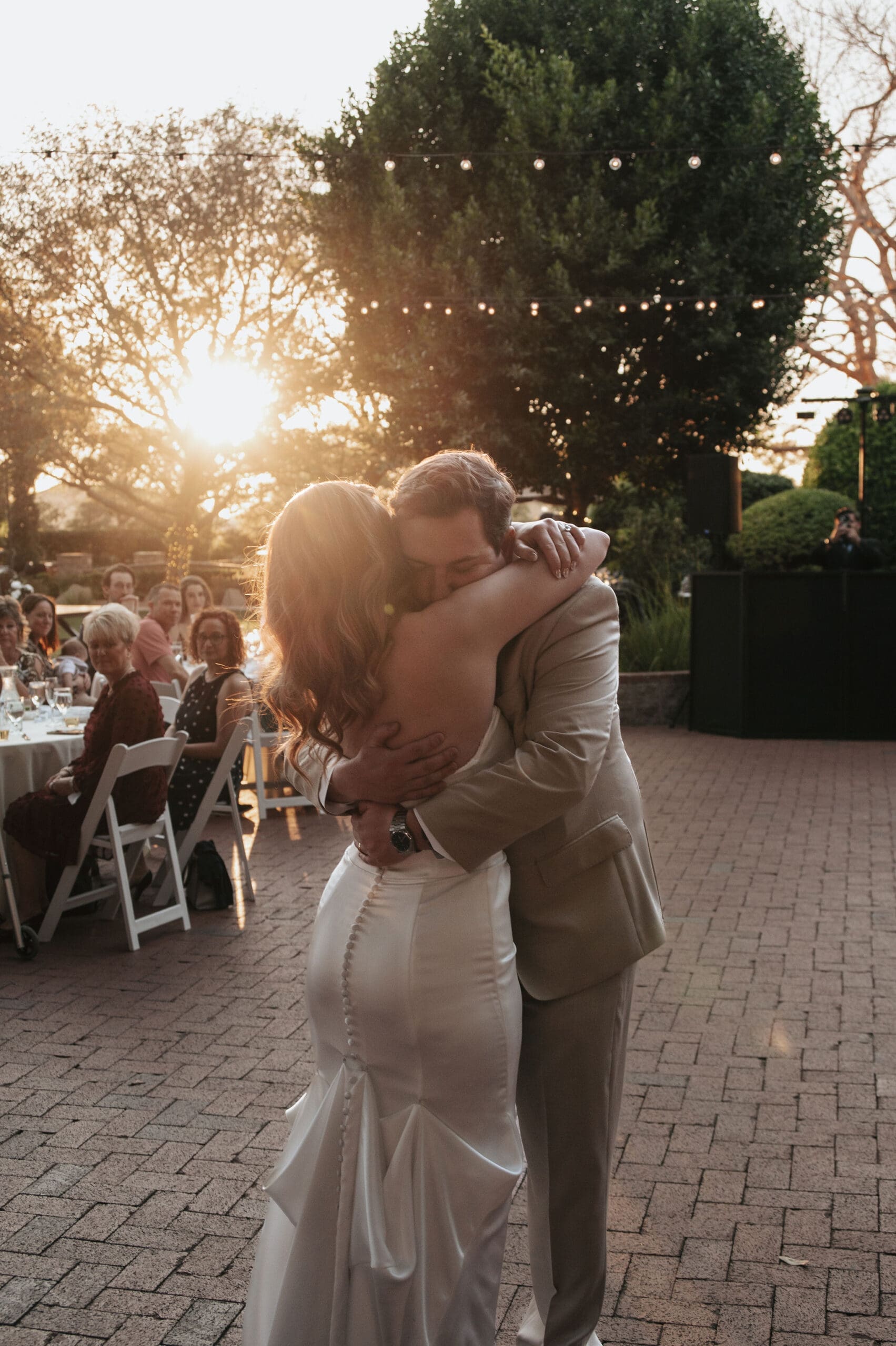 Bride and groom have first dance at their Stonebridge Manor wedding reception