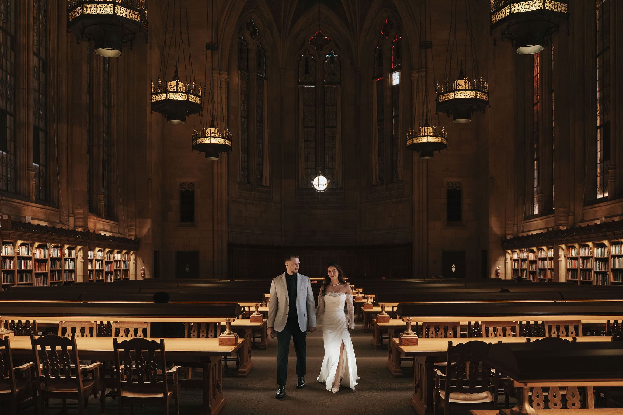 Couple poses for photos after their Seattle Courthouse wedding
